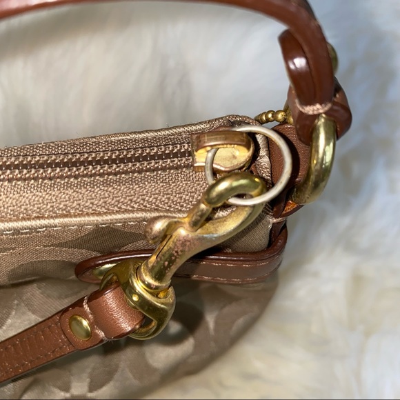 COACH Tan Logo Wristlet - Picture 7 of 9